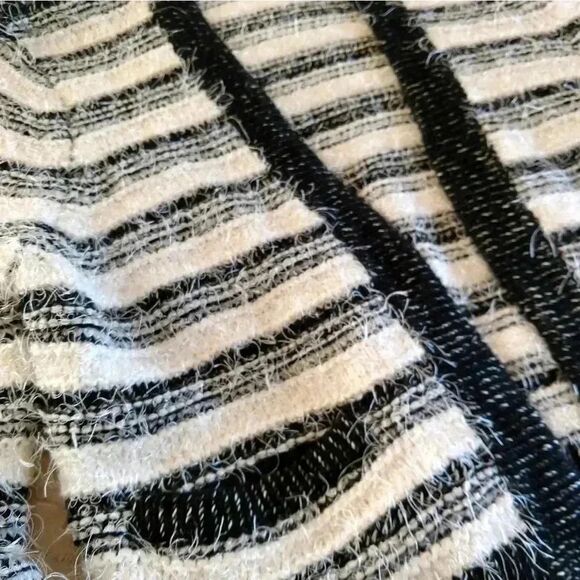 Calvin Klein Knit Cardigan, Black & White Knitted Cardigan, Large - Picture 1 of 11